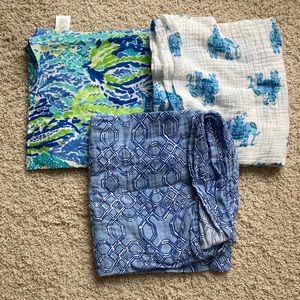 Lilly Pulitzer swaddle blankets